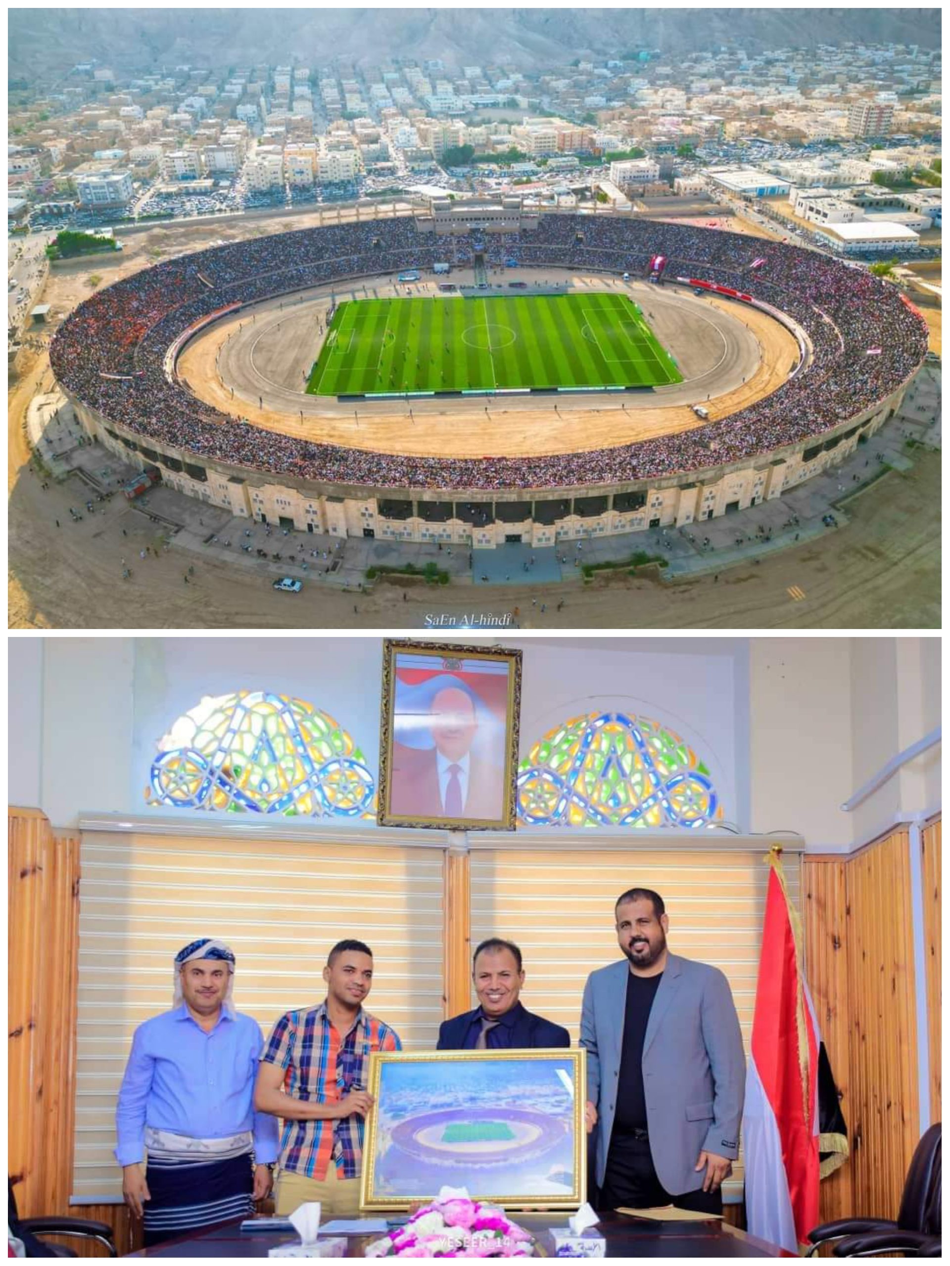 العامري والجهوري يكرمان المصور الهندي