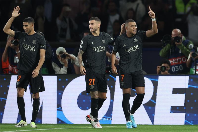 مبابي وحكيمي يقودان باريس جرمان لتجاوز دورتموند وصدارة مجموعة الموت