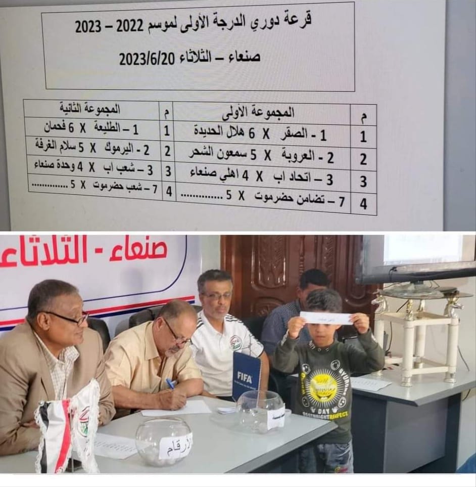 قرعة الدوري اليمني..غياب 7 اندية وحضور7 ..والانطلاق 26 يوليو القادم