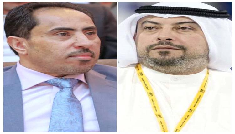 وزير الشباب والرياضة اليمني يهنئ الكويتي طلال الفهد بإنتخابه رئيسا للمجلس الأولمبي الآسيوي