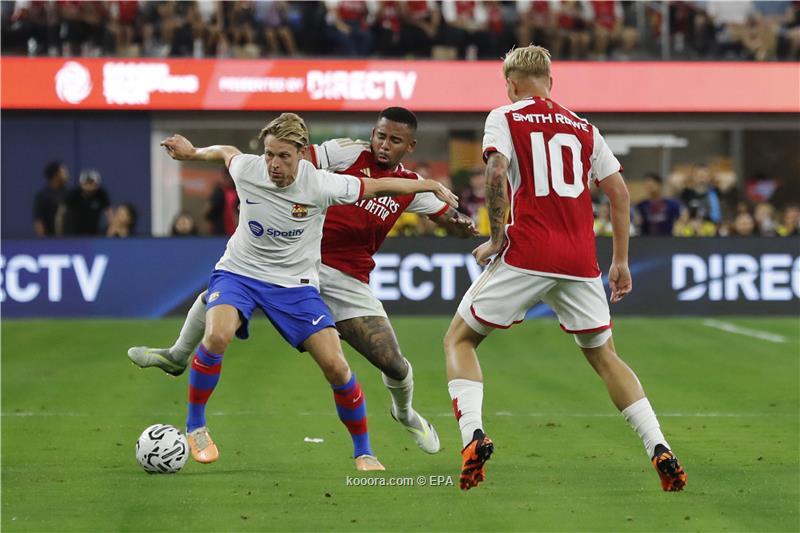 آرسنال يفوز على برشلونة بخماسية وديا