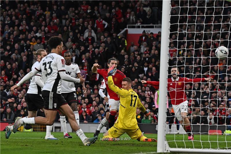 مانشستر يونايتد ينجو من فخ فولهام ويبلغ نصف نهائي الكأس