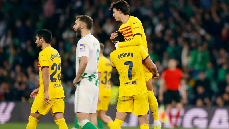 برشلونة يحبط مفاجأة ريال بيتيس ويفوز برباعية في الدوري الاسباني