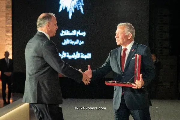 ملك الأردن يمنح اللجنة الأولمبية وسام الاستقلال من الدرجة الاولى