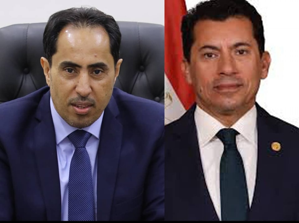 وزير الشباب والرياضة اليمني يهنىء الدكتوراشرف صبحي بتجديد الثقة وتعيينة وزيرًا للشباب والرياضة في مصر