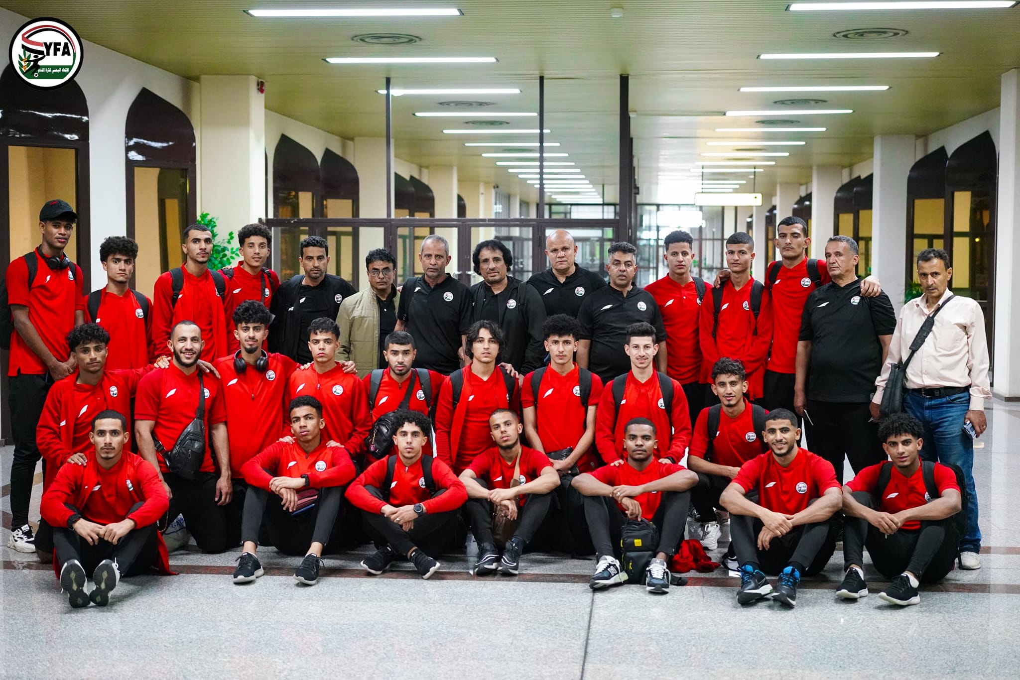 بعثة المنتخب اليمني للشباب تصل الی مدینة البصرة العراقية