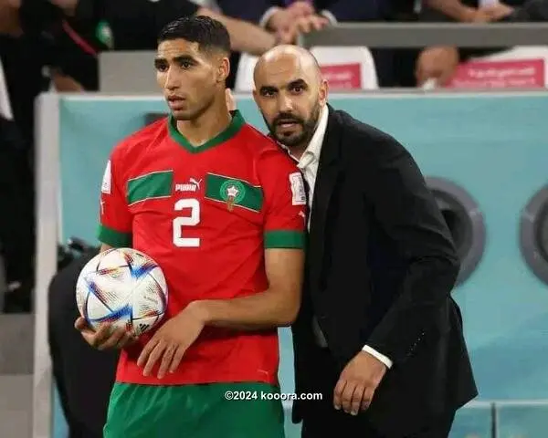 الركراكي يحسم ملف شارة قيادة الأسود لاشرف حكيمي