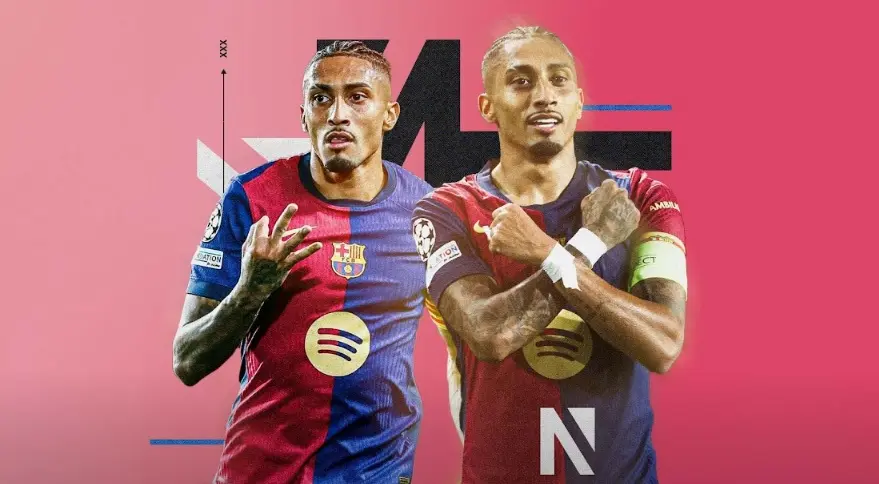 انفجار الرازيلي رافينيا نجم برشلونة ينذر بجبهة نارية في الكلاسيكو