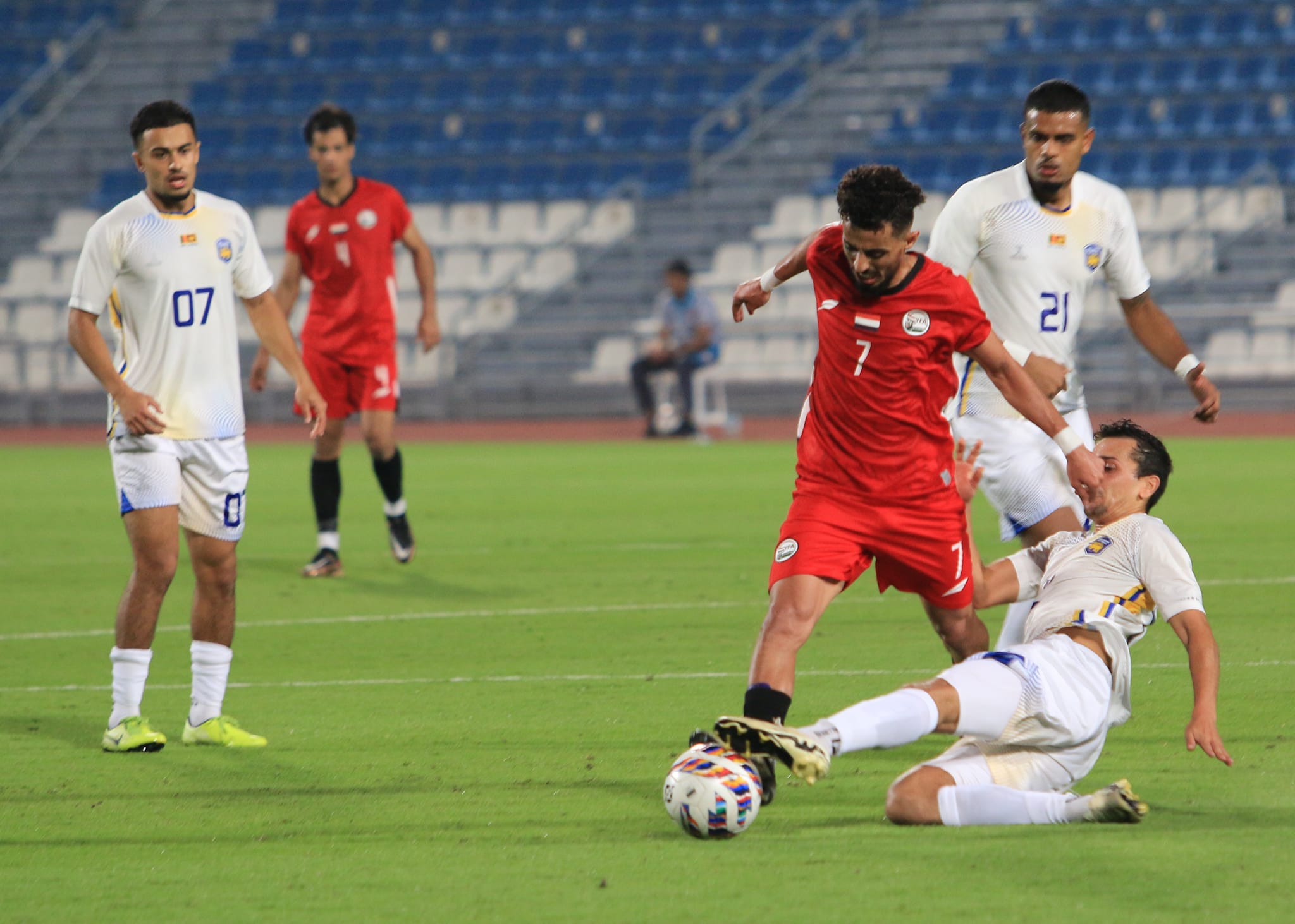 المنتخب اليمني الاول يخسر الودية الأولى امام سريلانكا في الدوحة