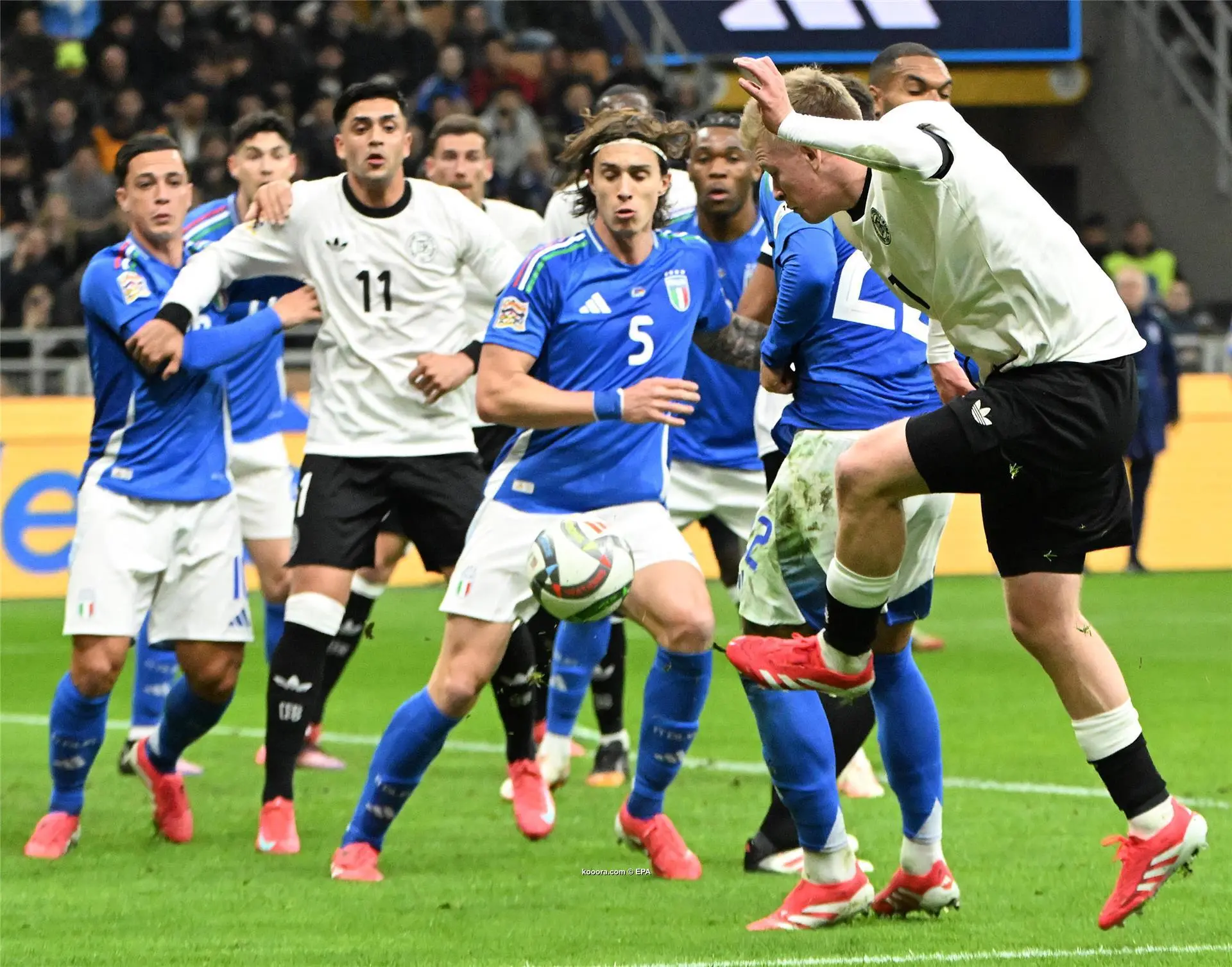 منتخب ألمانيا يعاقب منتخب إيطاليا في سان سيرو