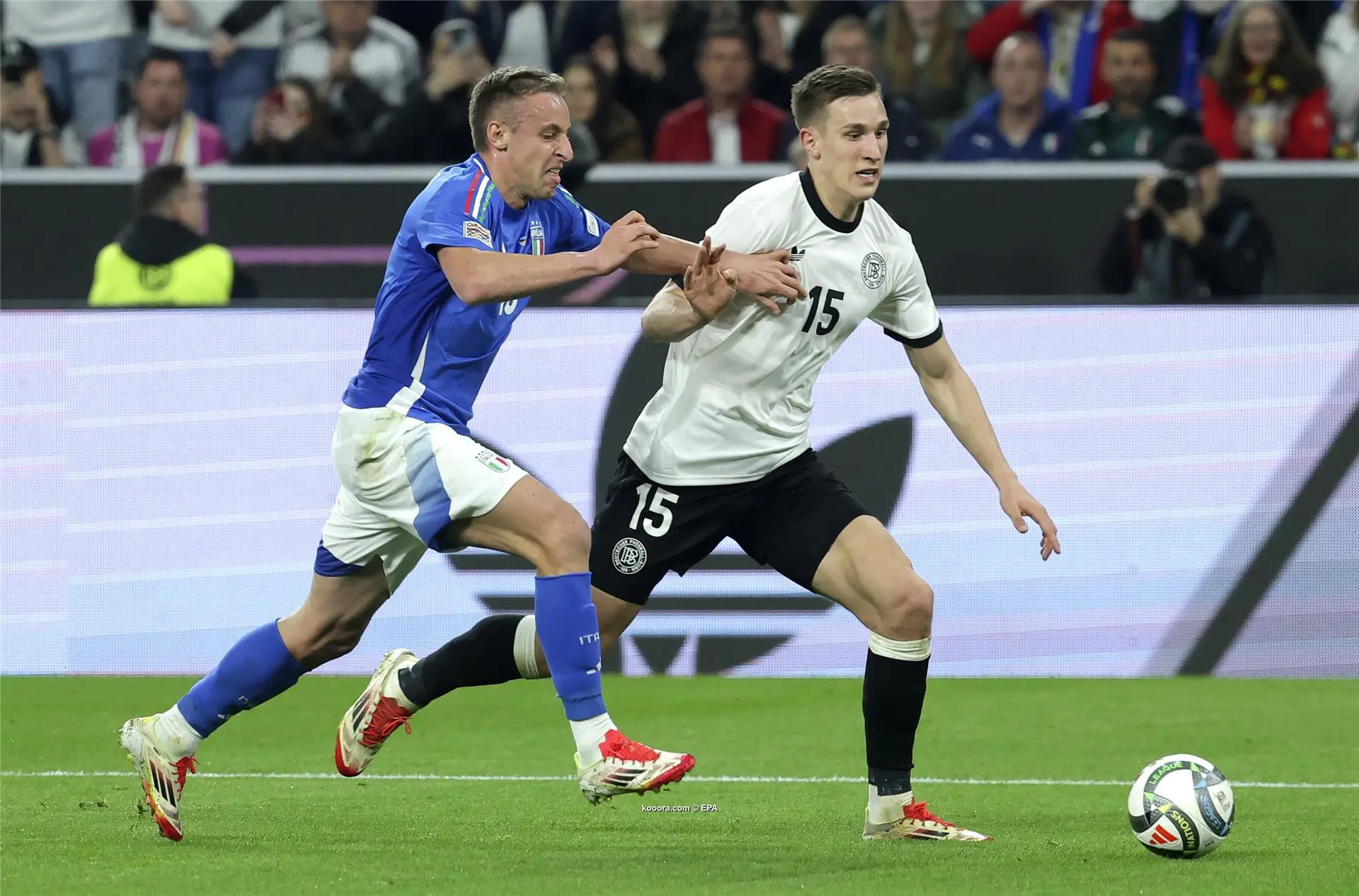 ألمانيا تنجو من انتفاضة إيطاليا بشق الأنفس وتتاهل للمرة الاولى إلى نصف نهائي دوري الأمم الأوروبية