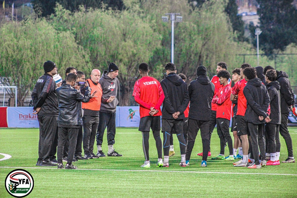 قبل مواجهة بوتان..المنتخب اليمني الاول يجري اخر حصة تدريبية بمعنويات عالية