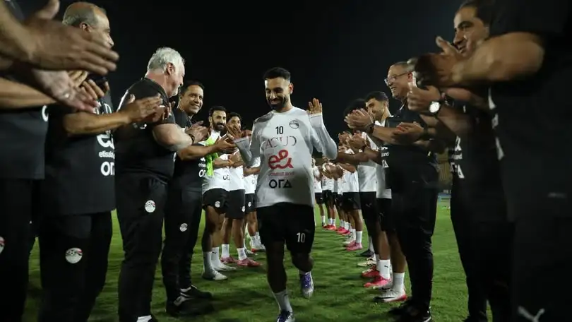 ممر شرفي للنجم محمد صلاح في تدريبات منتخب مصر